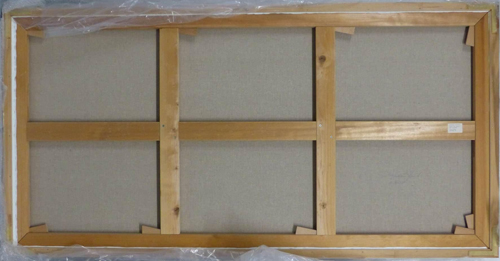 Oel
                                  auf Leinwand 90x180, 4/1988,
                                  "Raum und Farbe" R�ckseitig
                                  signiert Damiano Gianoli 4/1988