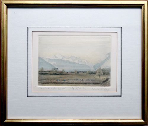 Toni Nigg Kupferstich koloriert
                                  vom K�nstler